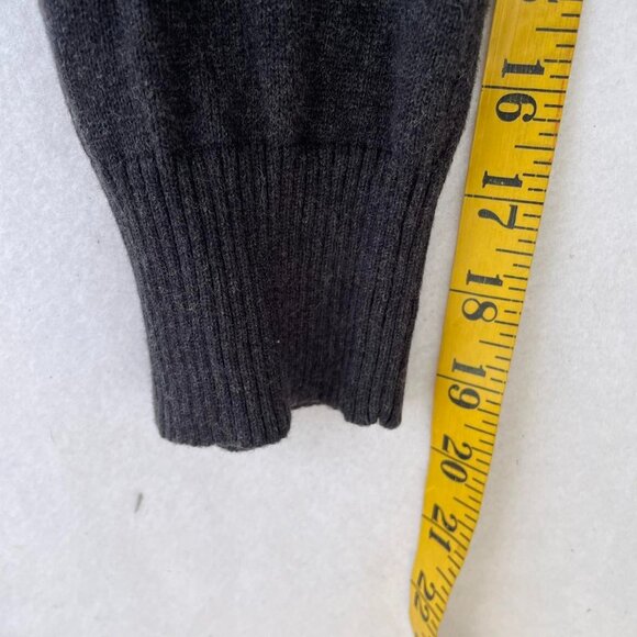 CAbi Colorblock Mod Charcoal Gray Pink Orange Argyle Striped Cardigan Size L - Picture 6 of 6